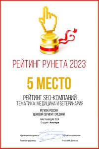 5 место - SEO, медицина, РФ