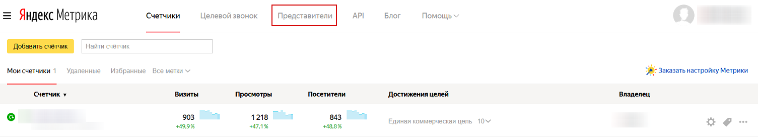 Индивидуальный доступ в Яндекс Метрике
