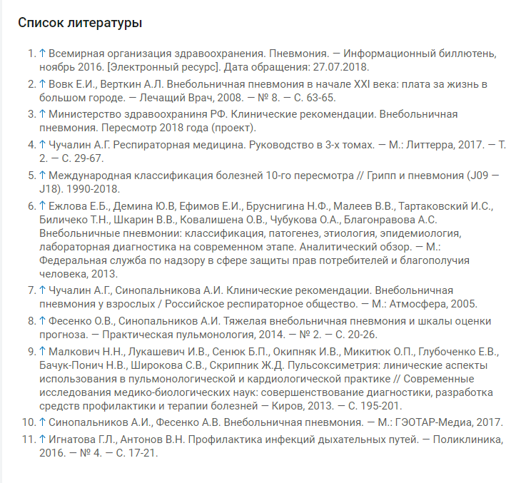 Пример грамотного оформления информационных материалов на медицинских сайтах